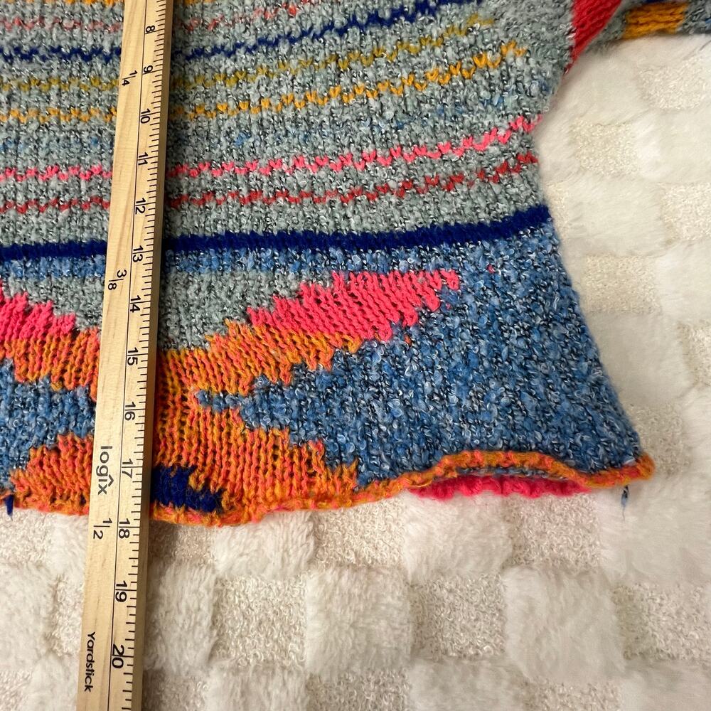 Sincerely Jules Sweater Medium Cropped Colorful Boho Knit Boxy Oversized - Picture 9 of 9